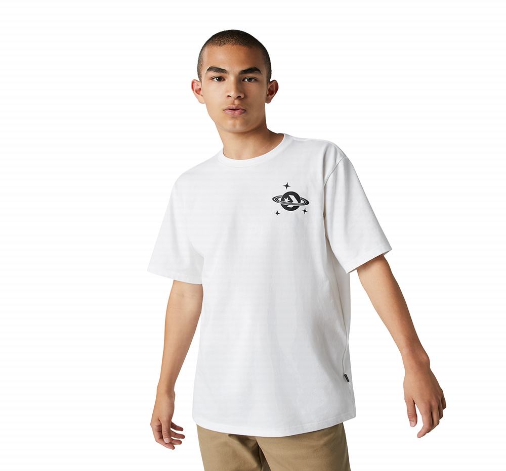 Camiseta Converse Planet Hoop Homem Branco 748695UQX